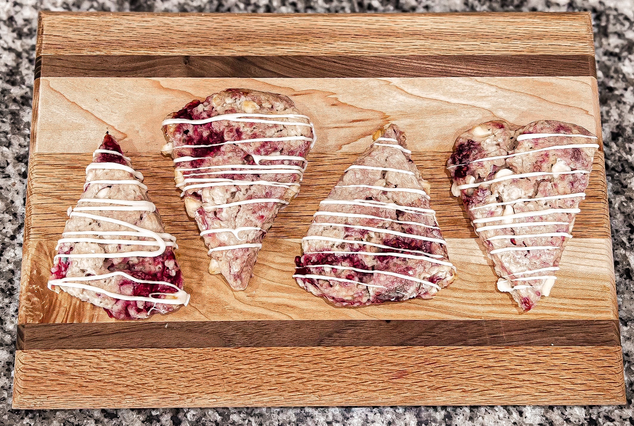 White Chocolate Raspberry Sourdough Scones